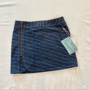 Purnell blue zip up mini skirt NWT size 4